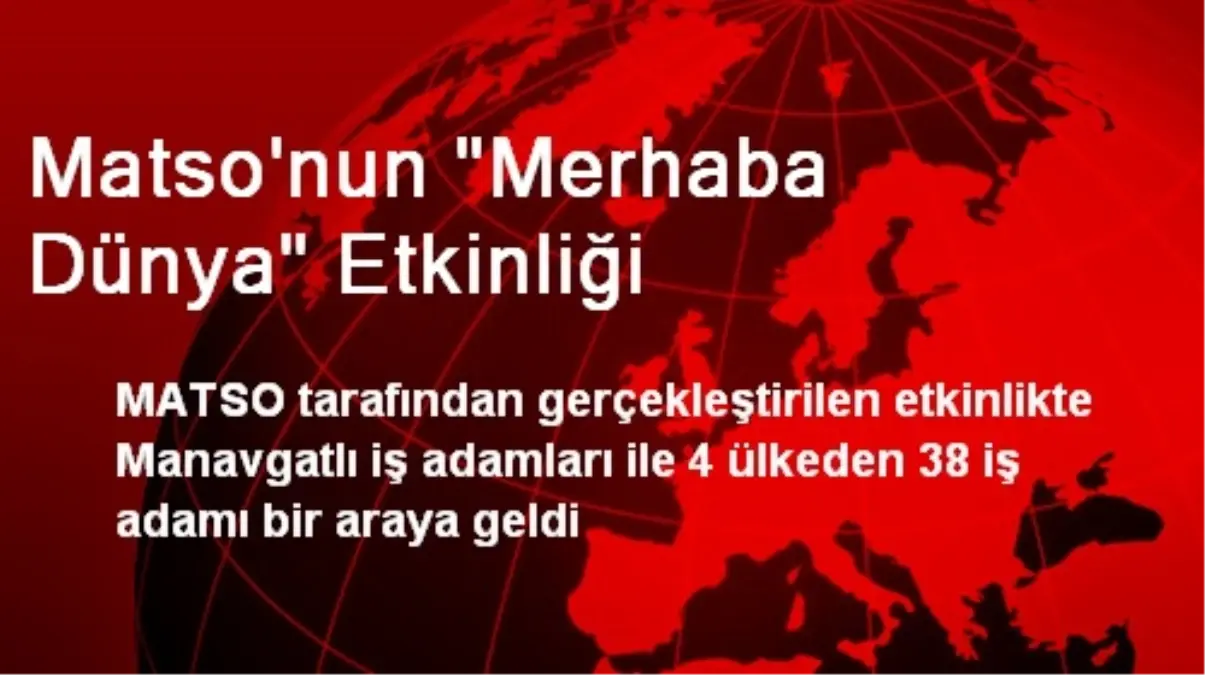 MATSO Merhaba Dünya Etkinliği Düzenledi