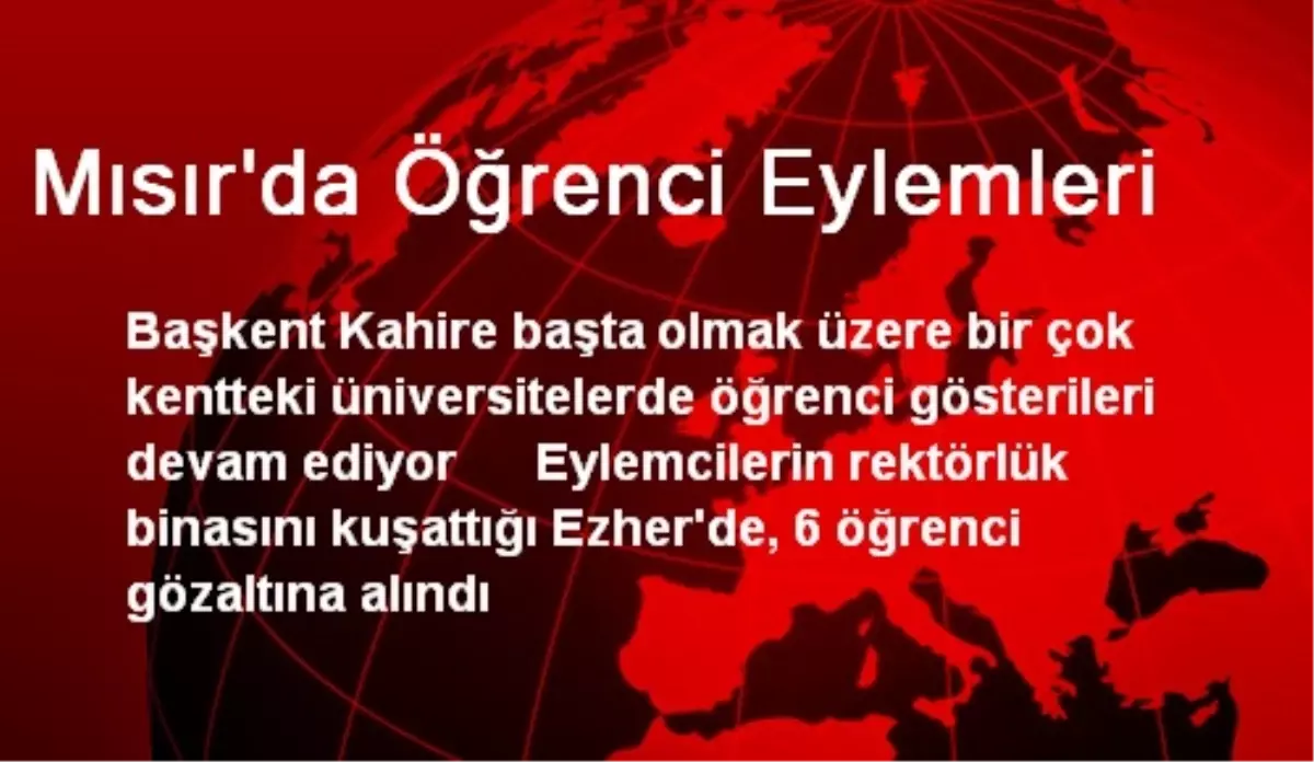 Mısır\'da Öğrenci Eylemleri