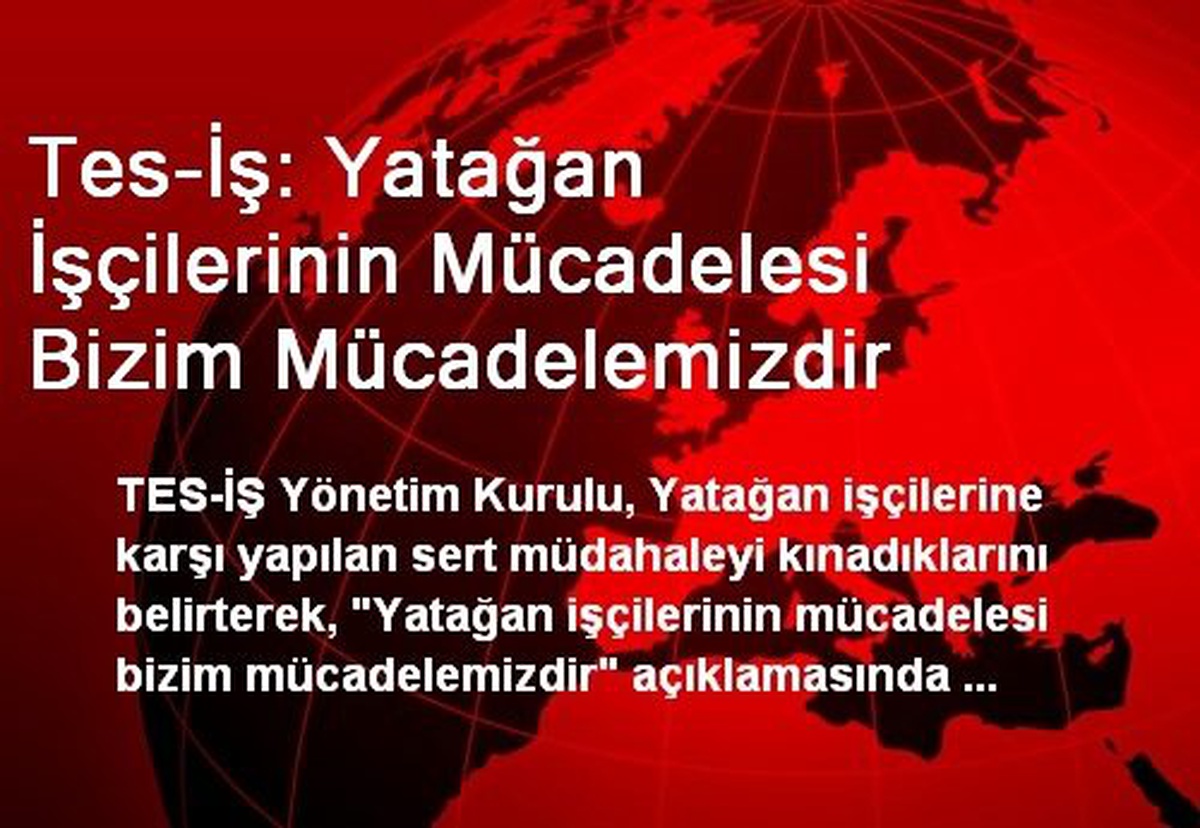 Tes-İş: Yatağan İşçilerinin Mücadelesi Bizim Mücadelemizdir