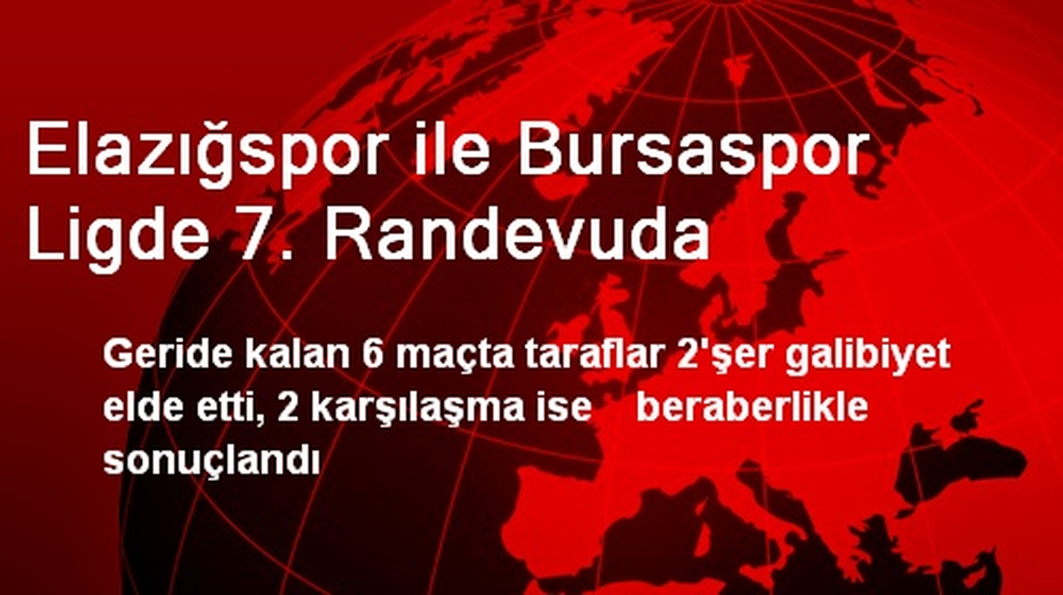 Elazığspor ile Bursaspor Ligde 7. Kez Karşılaşacak