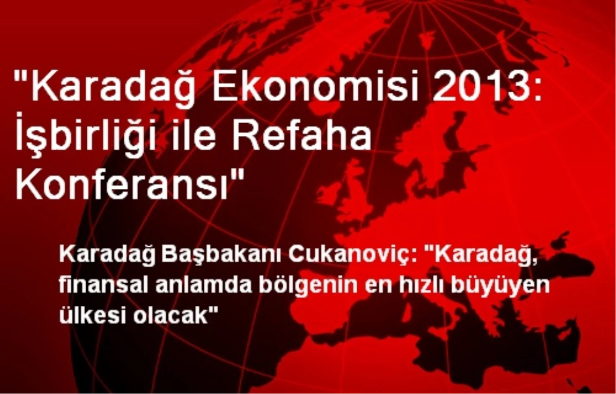 "Karadağ Ekonomisi 2013: İşbirliği ile Refaha Konferansı"