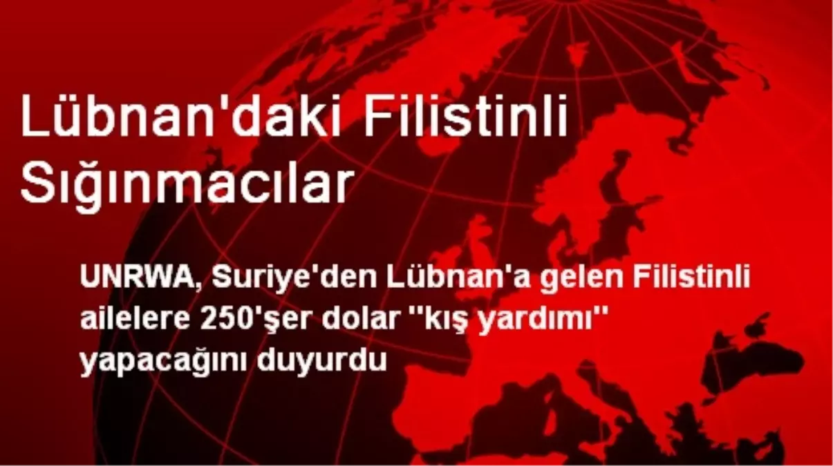 Lübnan\'daki Filistinli Sığınmacılar