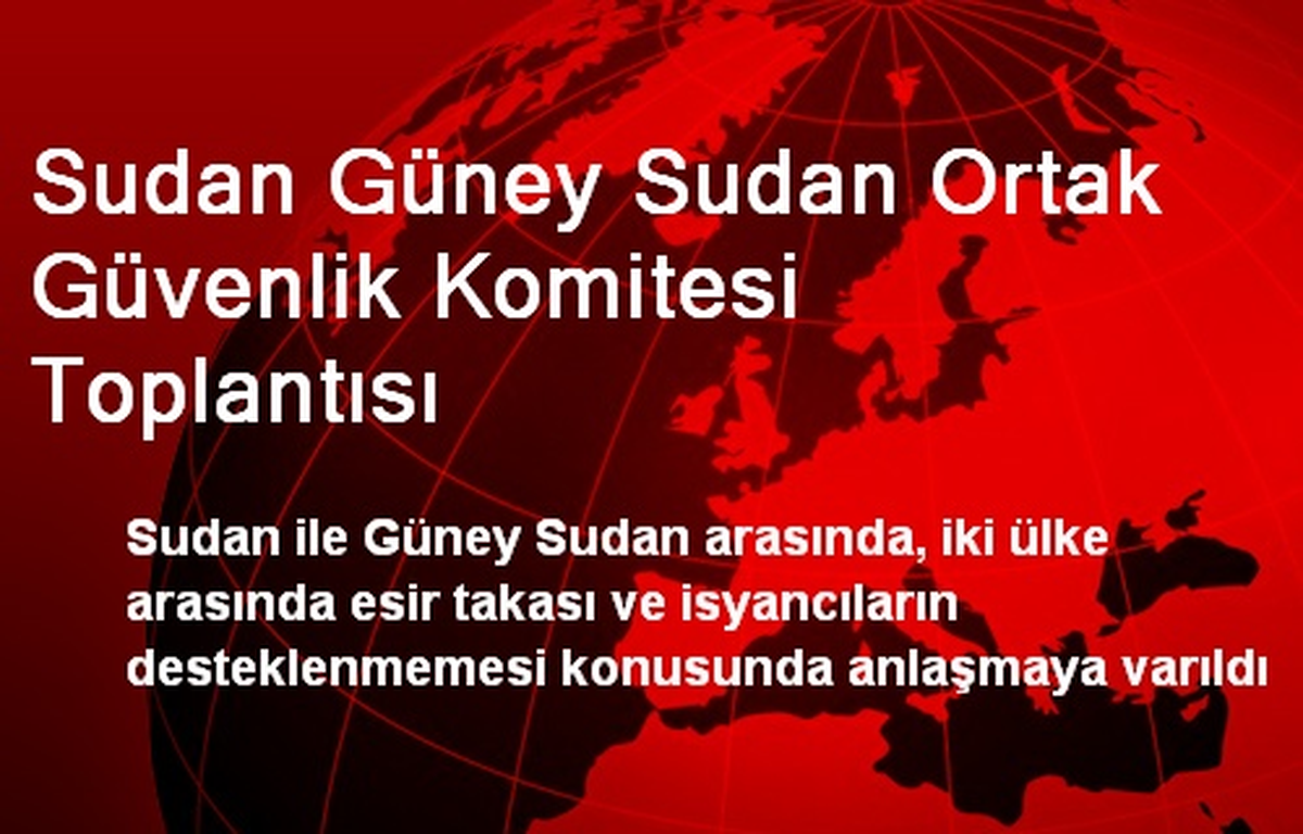 Sudan Güney Sudan Ortak Güvenlik Komitesi Toplantısı