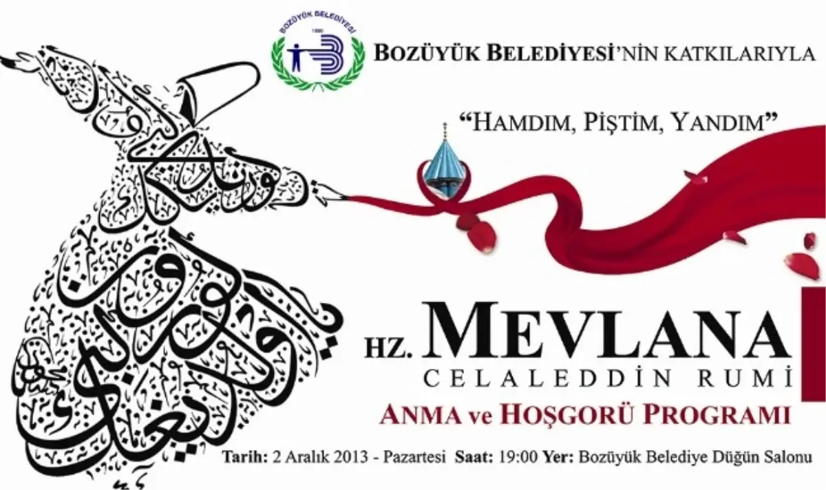 Bozüyük Belediyesi\'nden Mevlana Gecesi