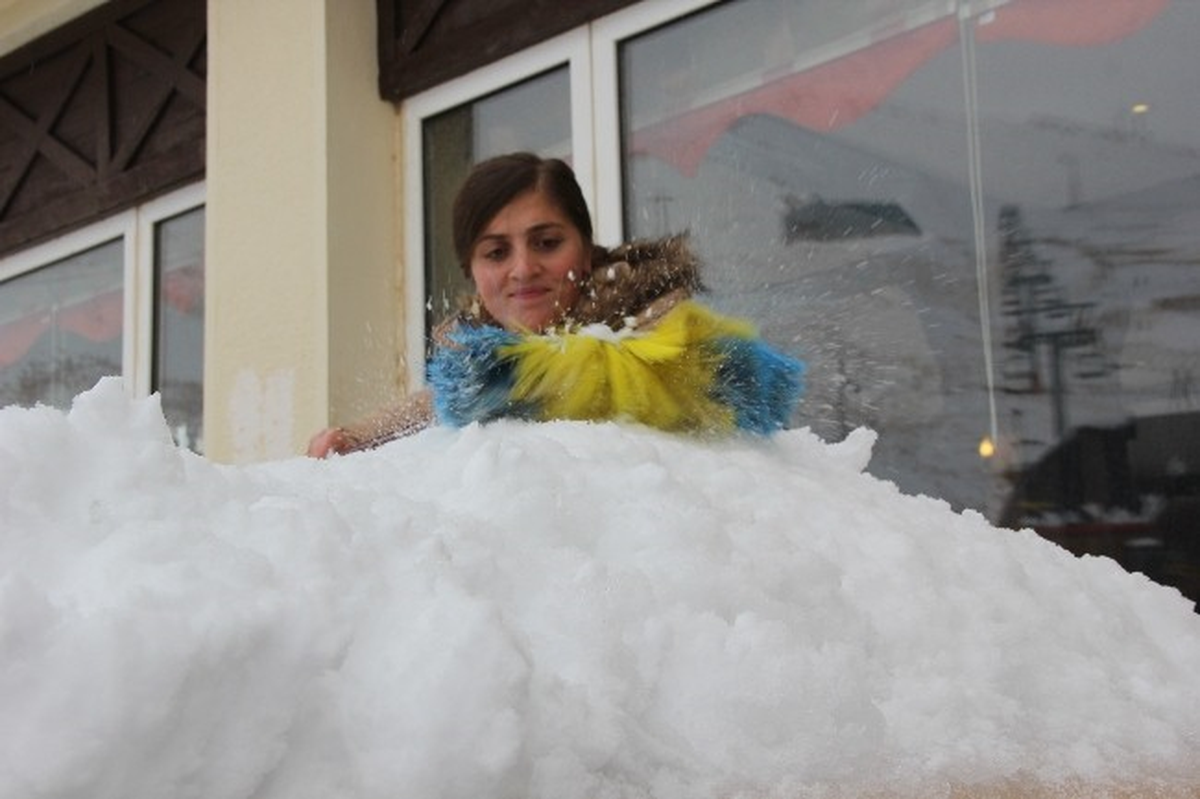 Erzurum Kent Merkezinde Kar Kalınlığı 5 Santimetreye Ulaştı
