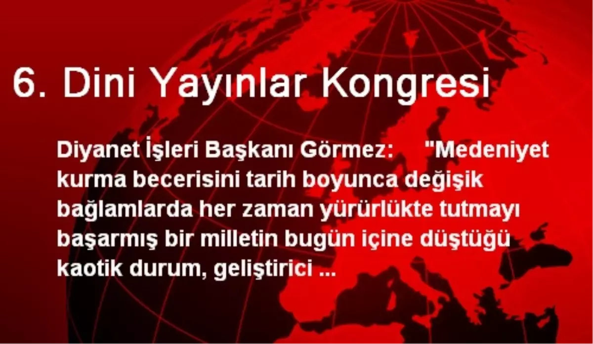 6. Dini Yayınlar Kongresi