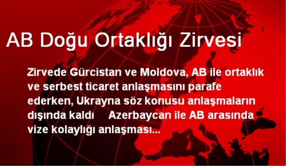 AB Doğu Ortaklığı Zirvesi