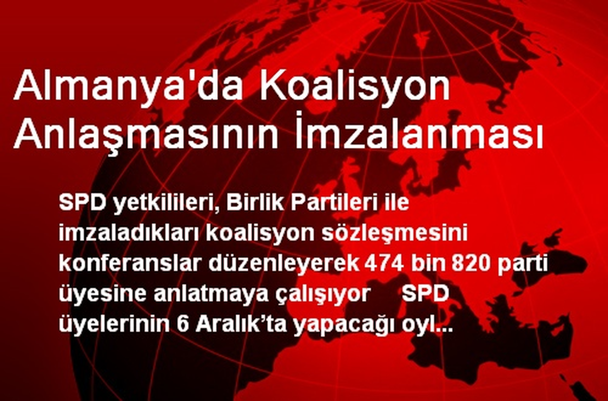 Almanya\'da Koalisyon Anlaşmasının İmzalanması