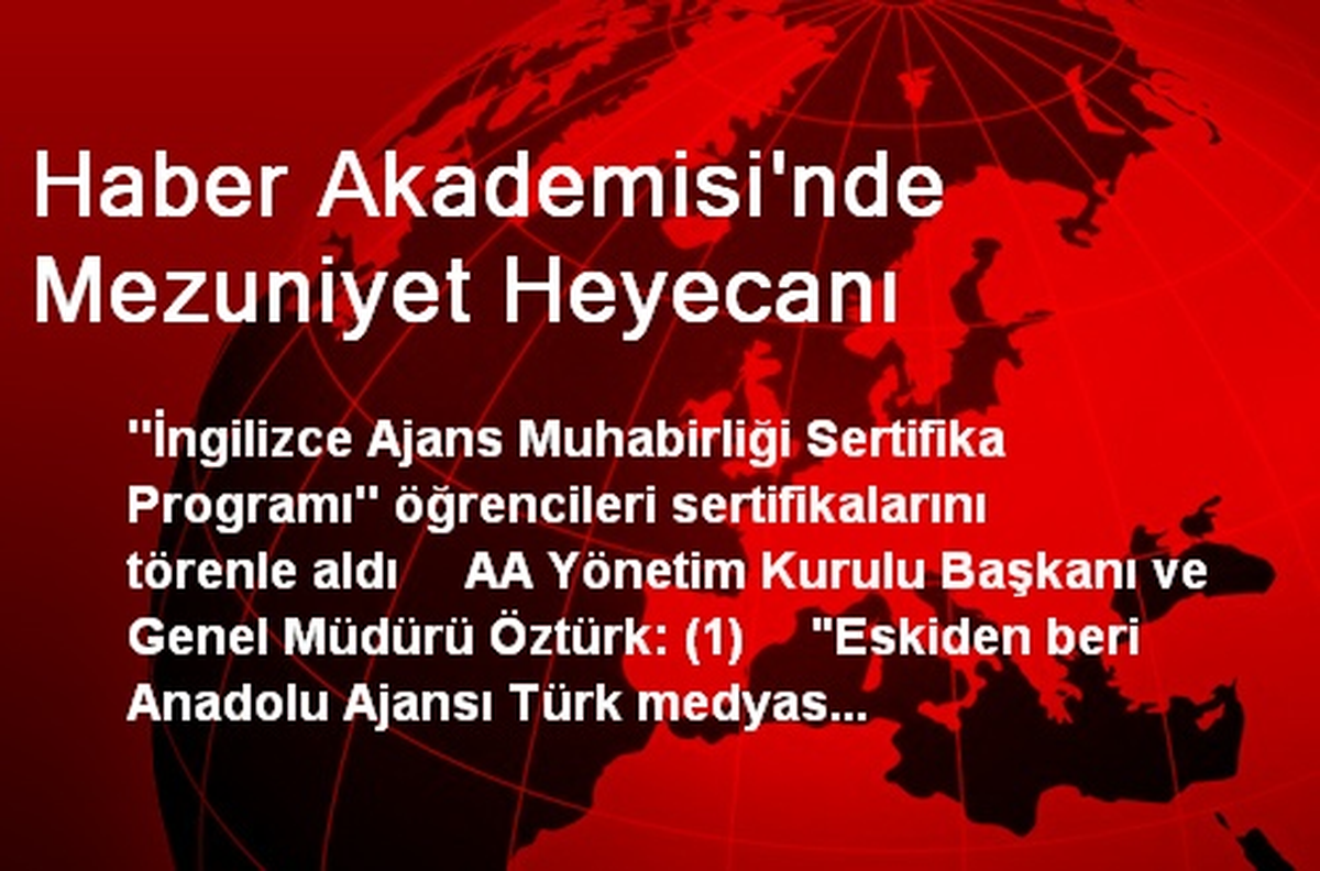 Haber Akademisi\'nde Mezuniyet Heyecanı