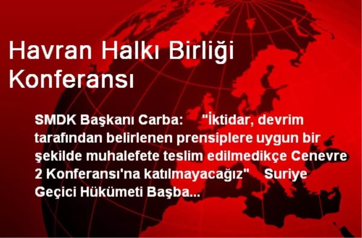 Havran Halkı Birliği Konferansı