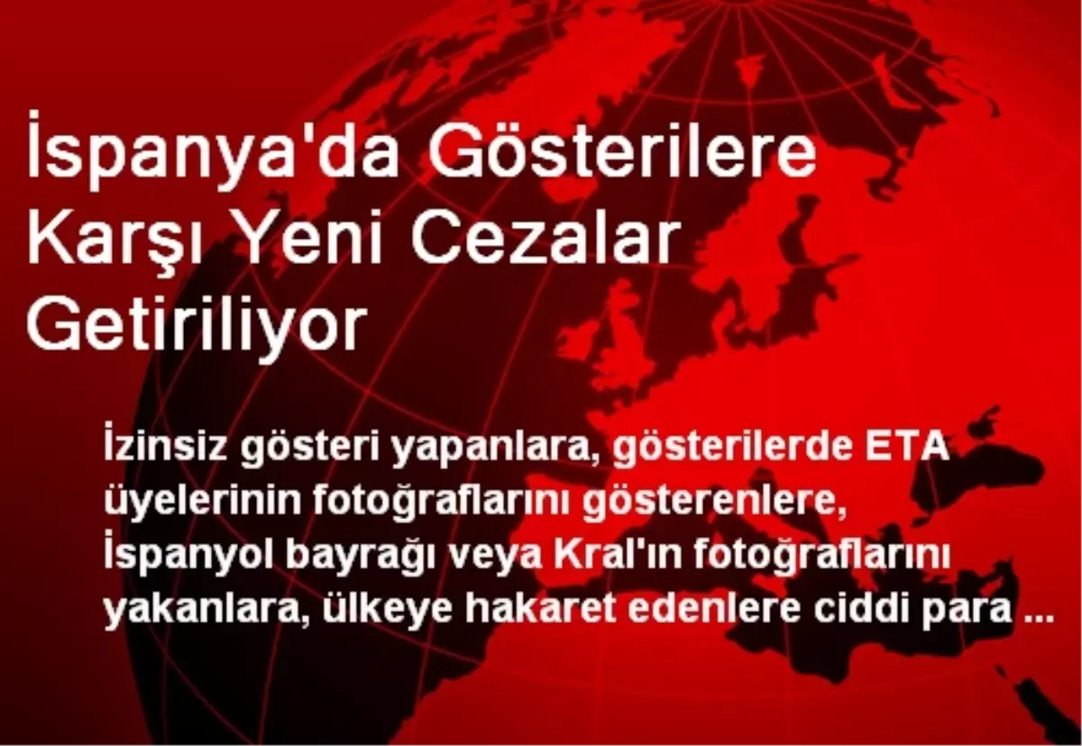 İspanya\'da Gösterilere Karşı Yeni Cezalar Getiriliyor