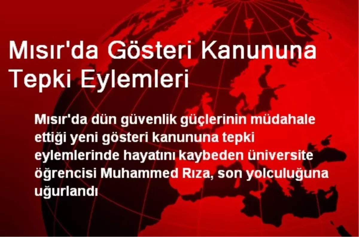 Mısır\'da Gösteri Kanununa Tepki Eylemleri