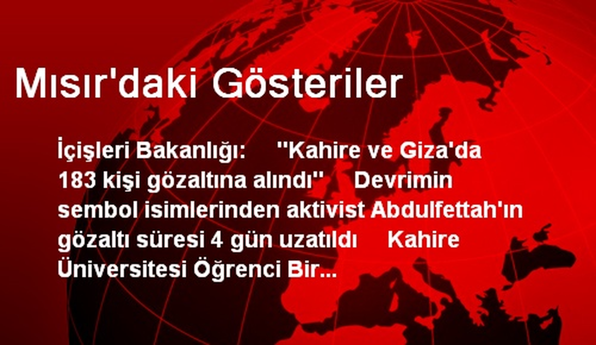 Mısır\'daki Gösteriler