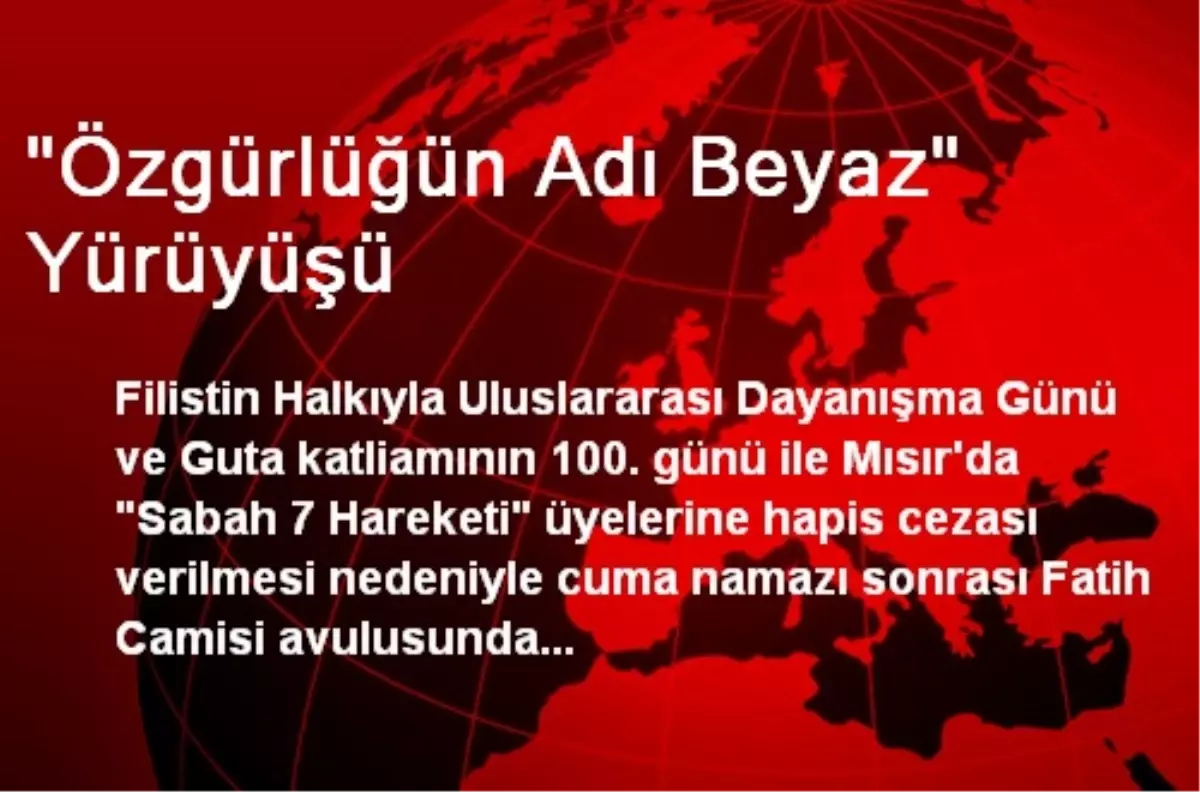 "Özgürlüğün Adı Beyaz" Yürüyüşü