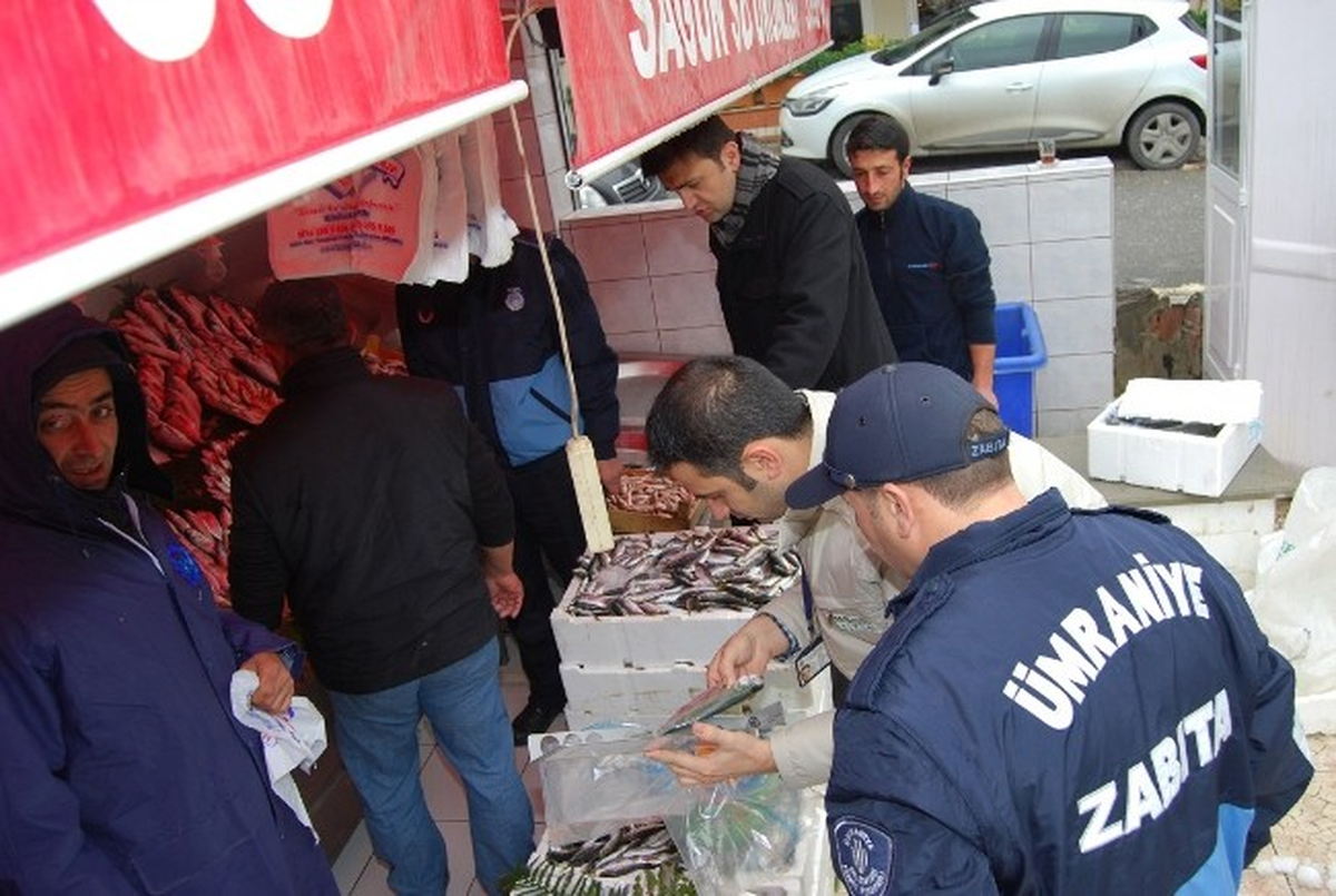Ümraniye\'deki Su Ürünleri Satış Yerleri Denetlendi