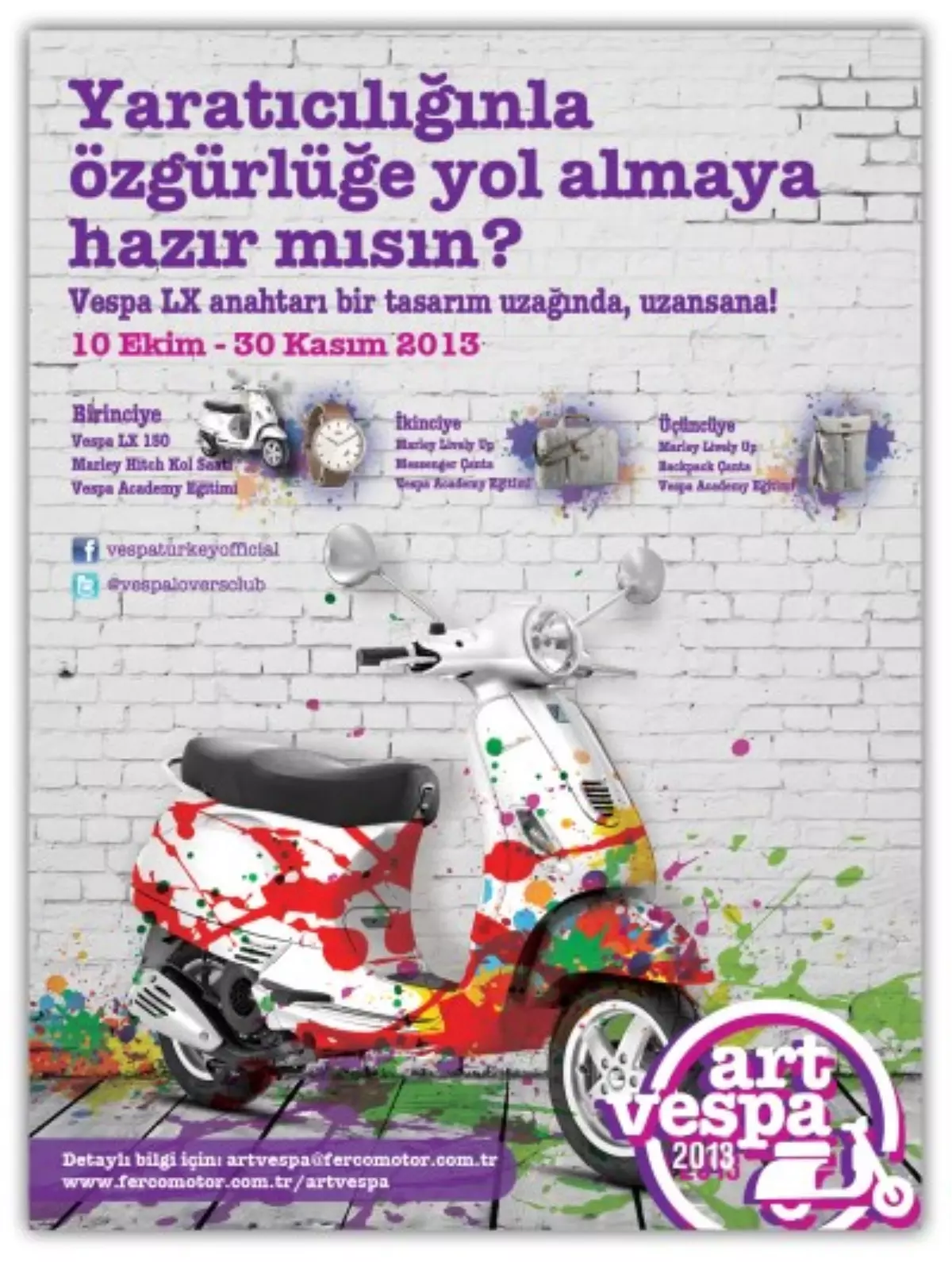 10 Aralık\'a Kadar Tasarımını Yap Vespa LX 150\'yi Kap