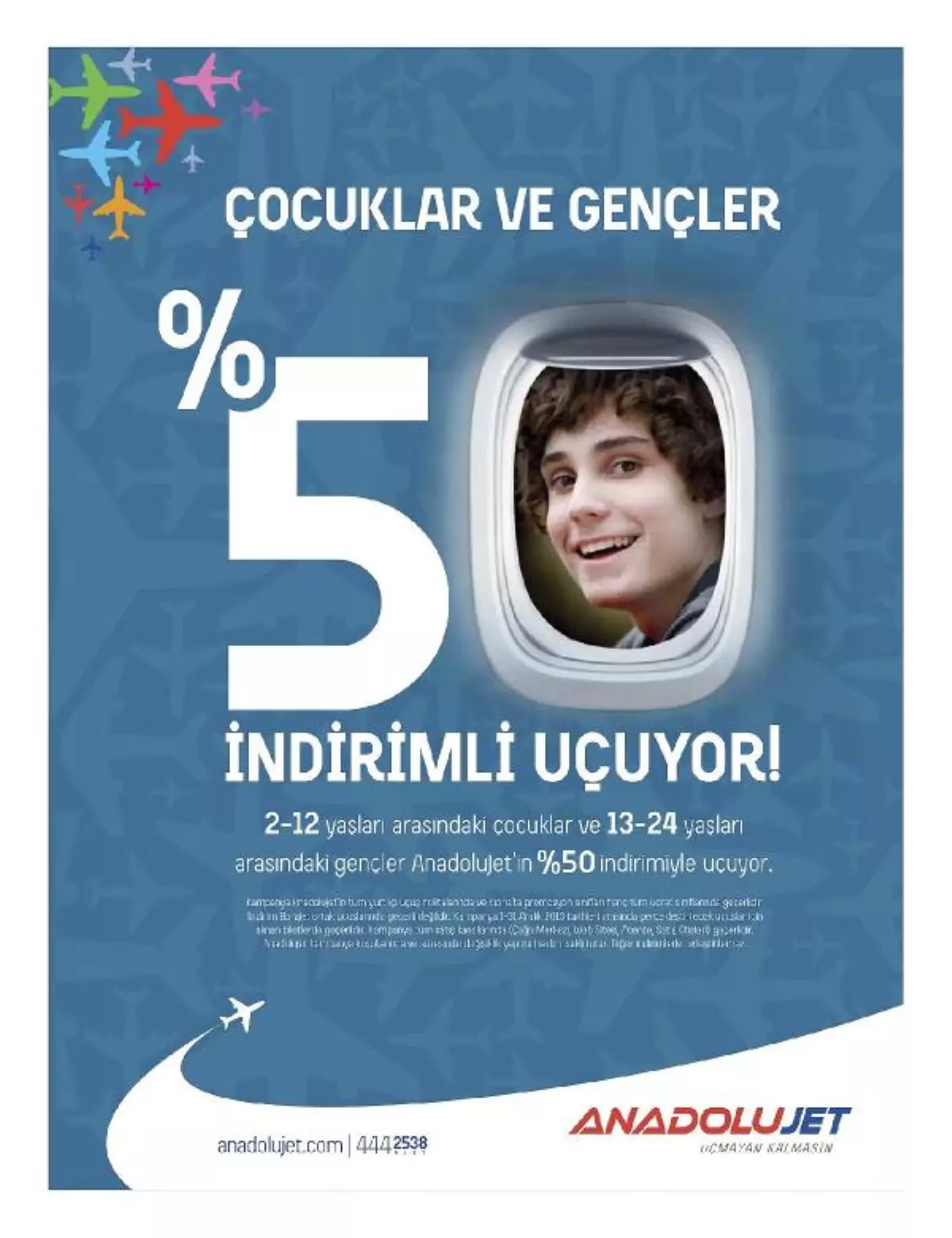 Anadolujet\'ten Çocuklar ve Gençler İçin Yüzde 50 İndirim