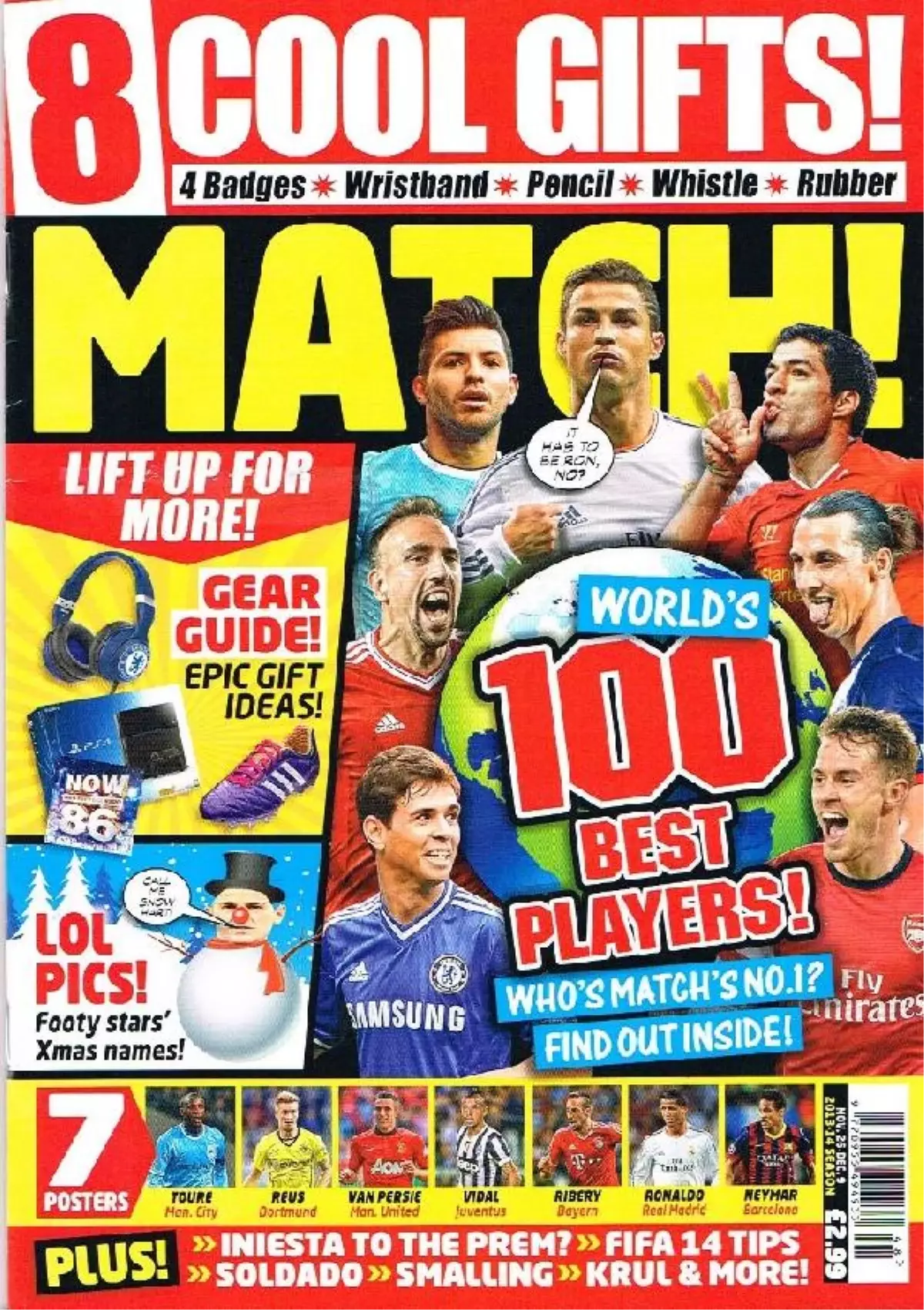 İngiltere\'nin En Popüler Futbol Dergisi Match, Avrupa\'nın En İyi 100 Futbolcusunu Açıkladı