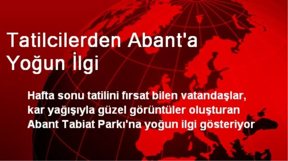 Tatilcilerden Abant\'a Yoğun İlgi