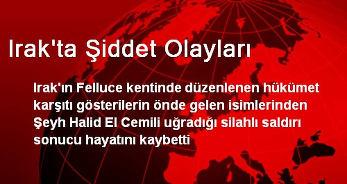 Irak\'ta Şiddet Olayları