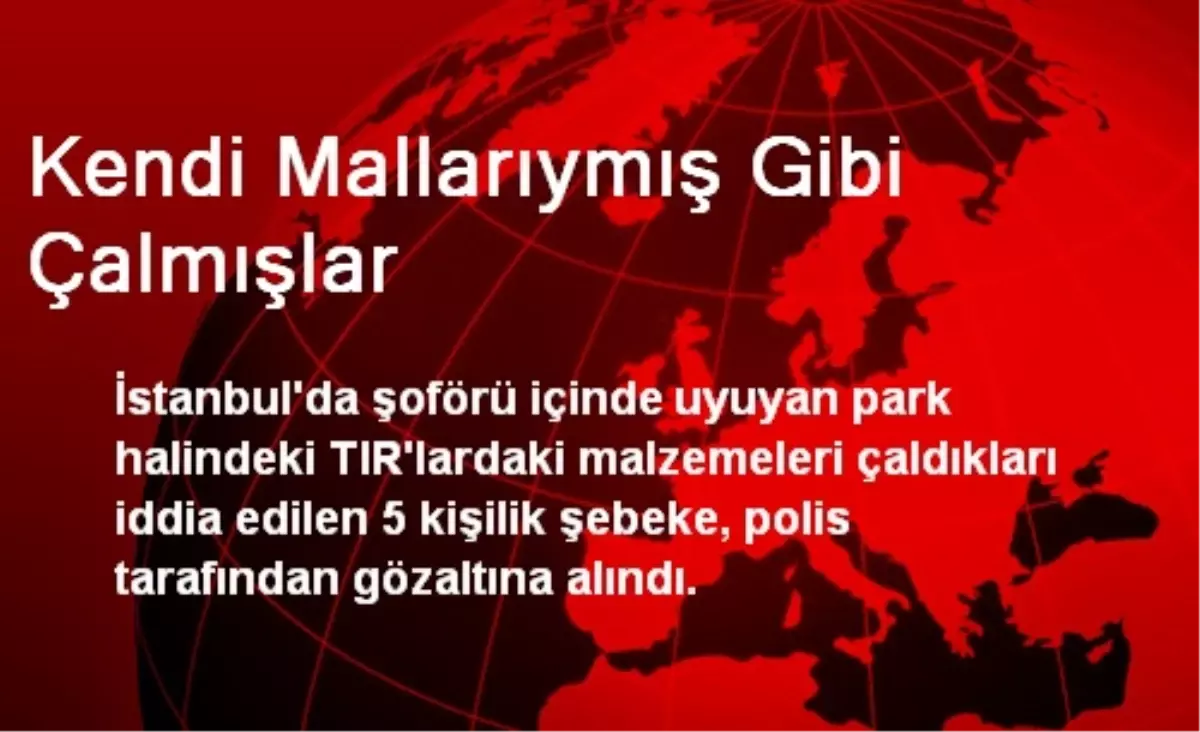 Kendi Mallarıymış Gibi Çalmışlar