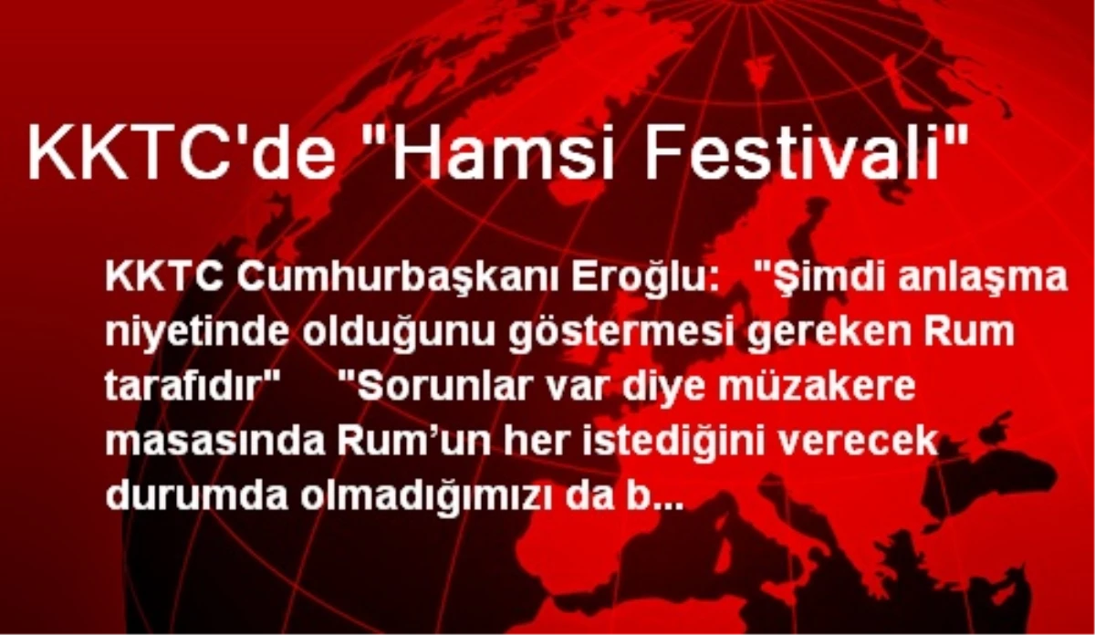 KKTC\'de "Hamsi Festivali"