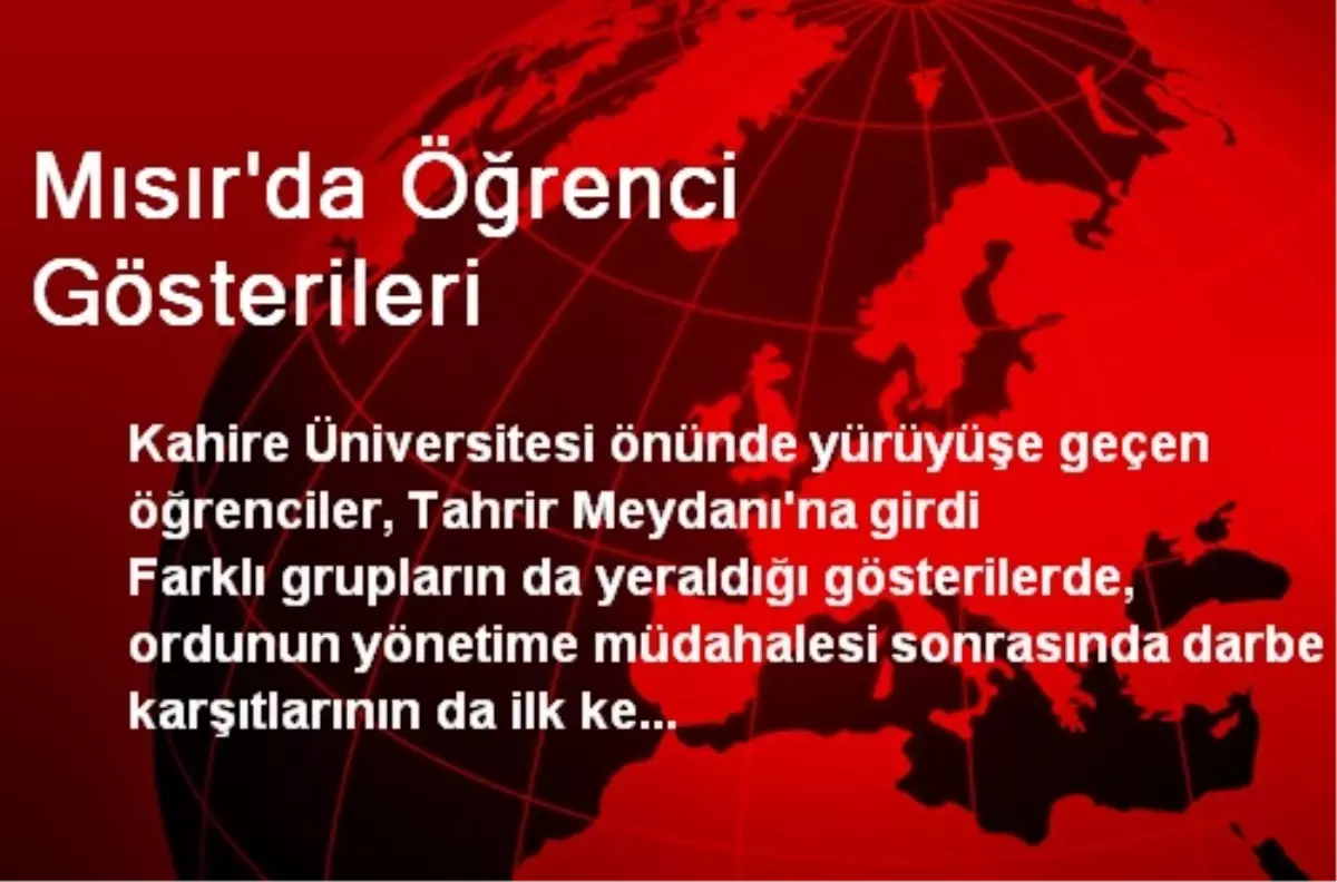 Mısır\'da Öğrenci Gösterileri