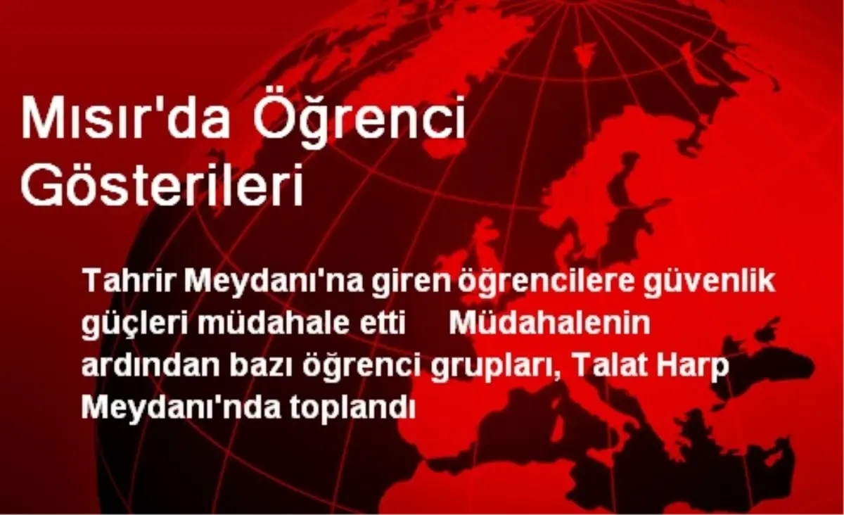 Mısır\'da Öğrenci Gösterileri