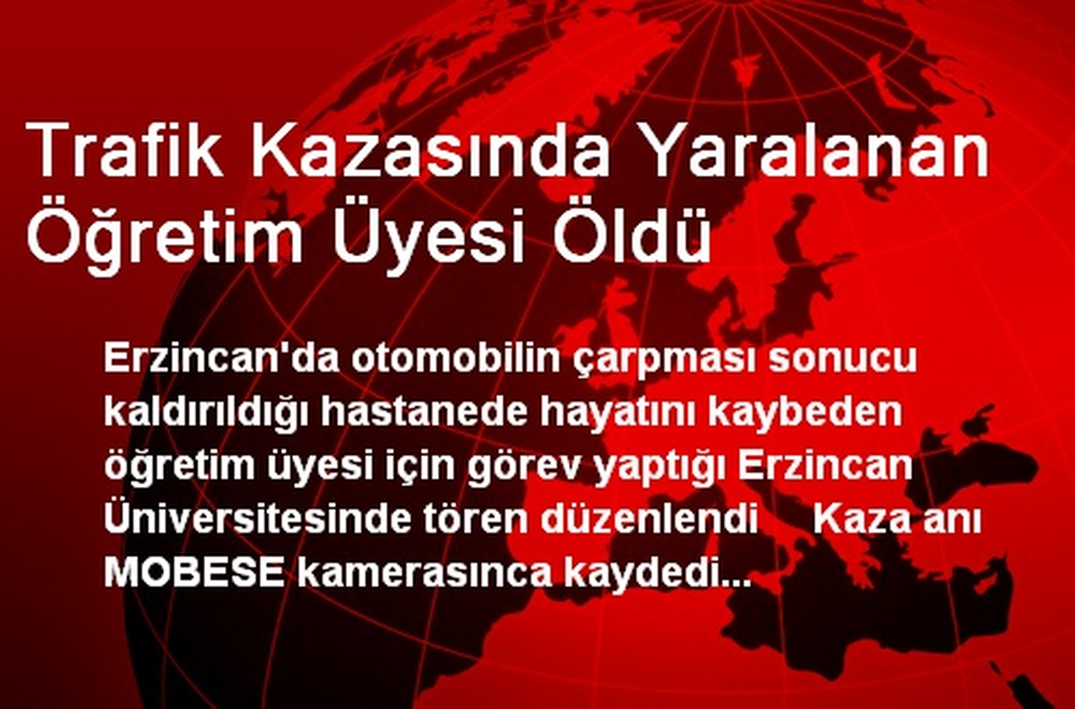 Trafik Kazasında Yaralanan Öğretim Üyesi Öldü