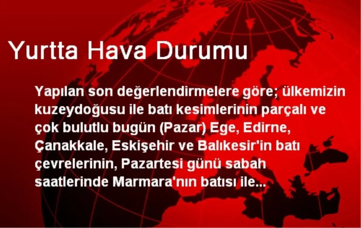 Yurtta Hava Durumu