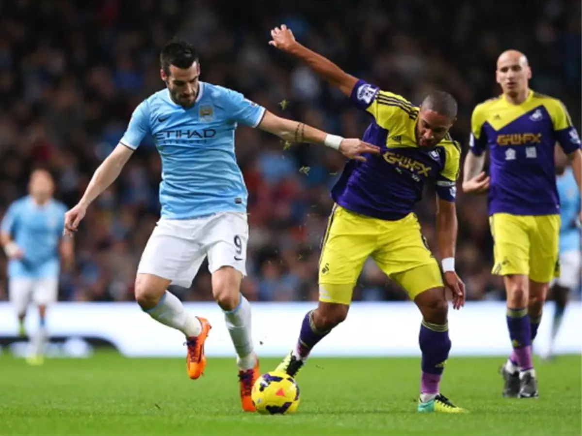 Swansea, Manchester City\'ye Hafif Geldi: 3-0