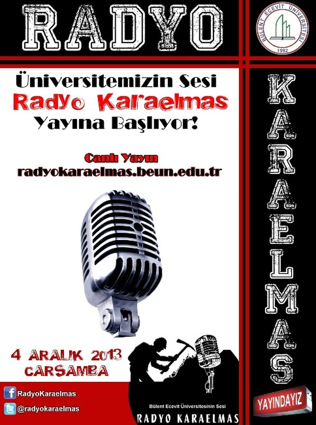 Beü\'nin Yeni Yayın Organı Radyo Karaelmas Açılıyor