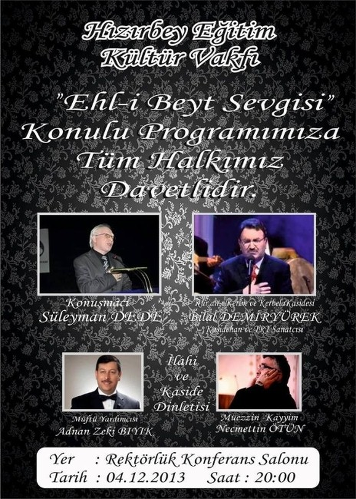 Kırklareli\'nde Ehl-i Beyt Konseri Verilecek