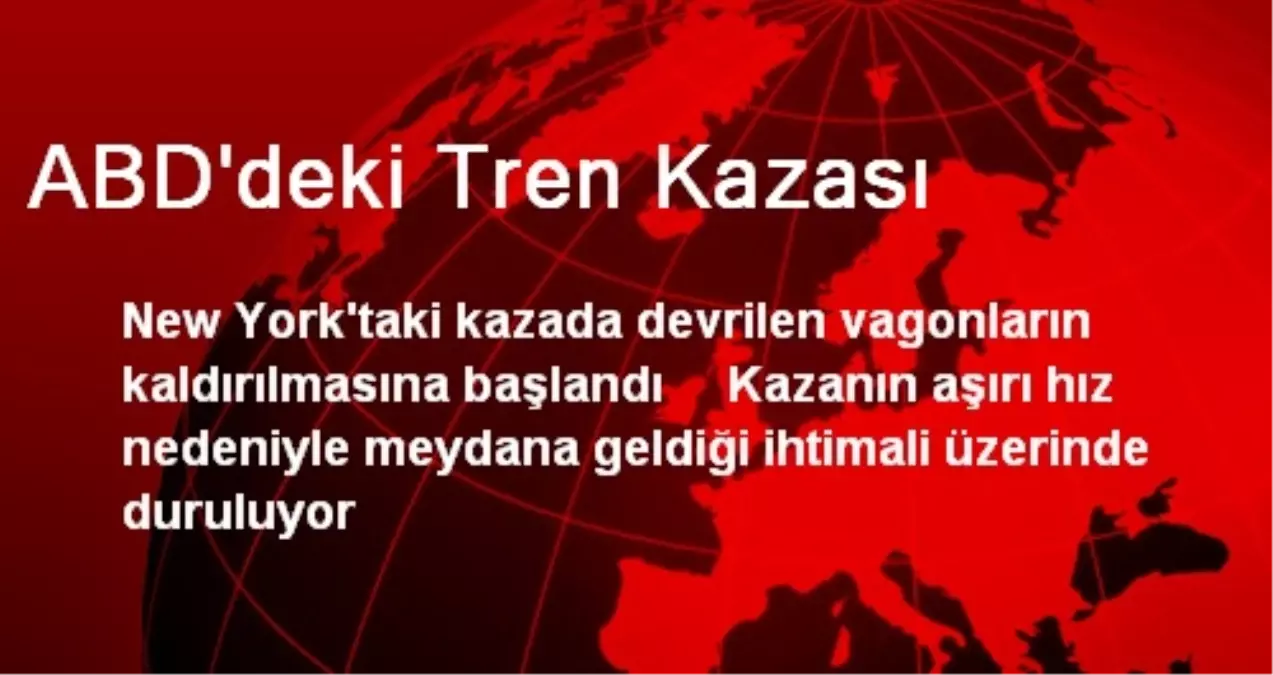 ABD\'deki Tren Kazası