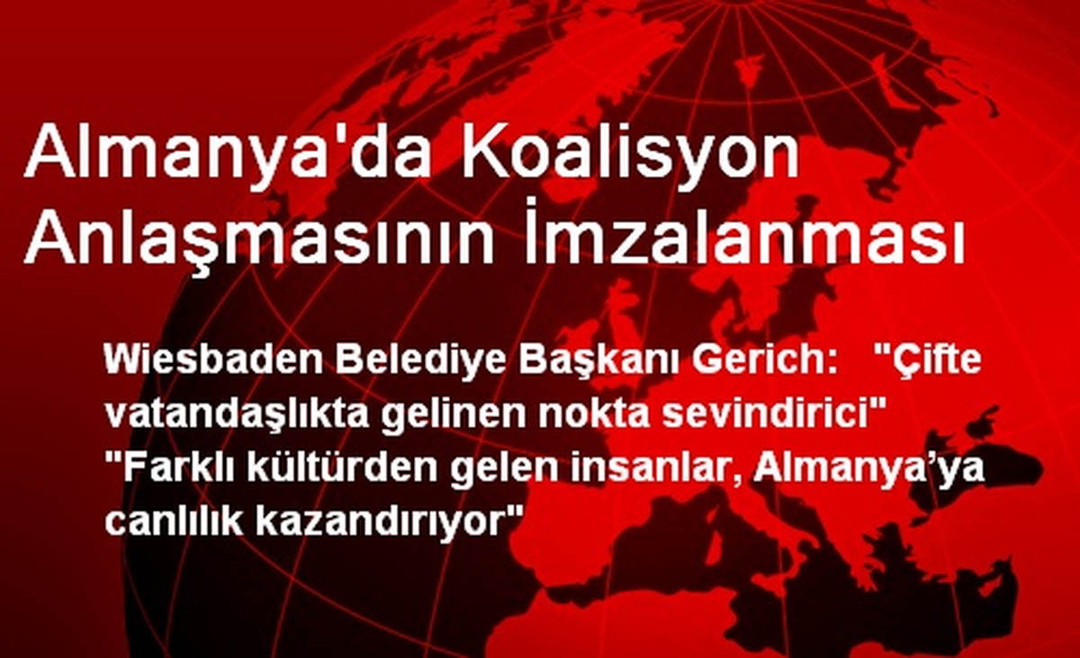 Almanya\'da Koalisyon Anlaşmasının İmzalanması