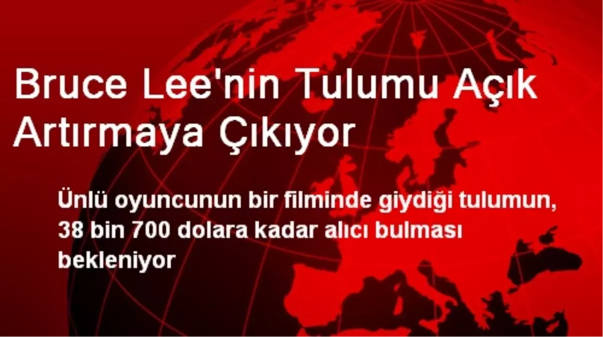 Bruce Lee\'nin Tulumu Açık Artırmaya Çıkıyor