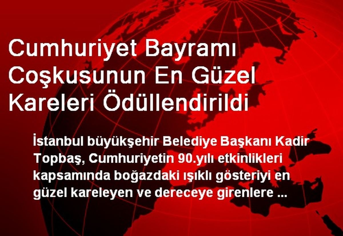 Cumhuriyet Bayramı Coşkusunun En Güzel Kareleri Ödüllendirildi