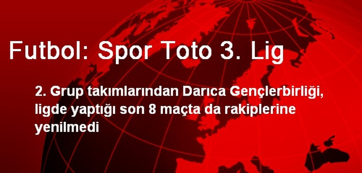 Futbol: Spor Toto 3. Lig