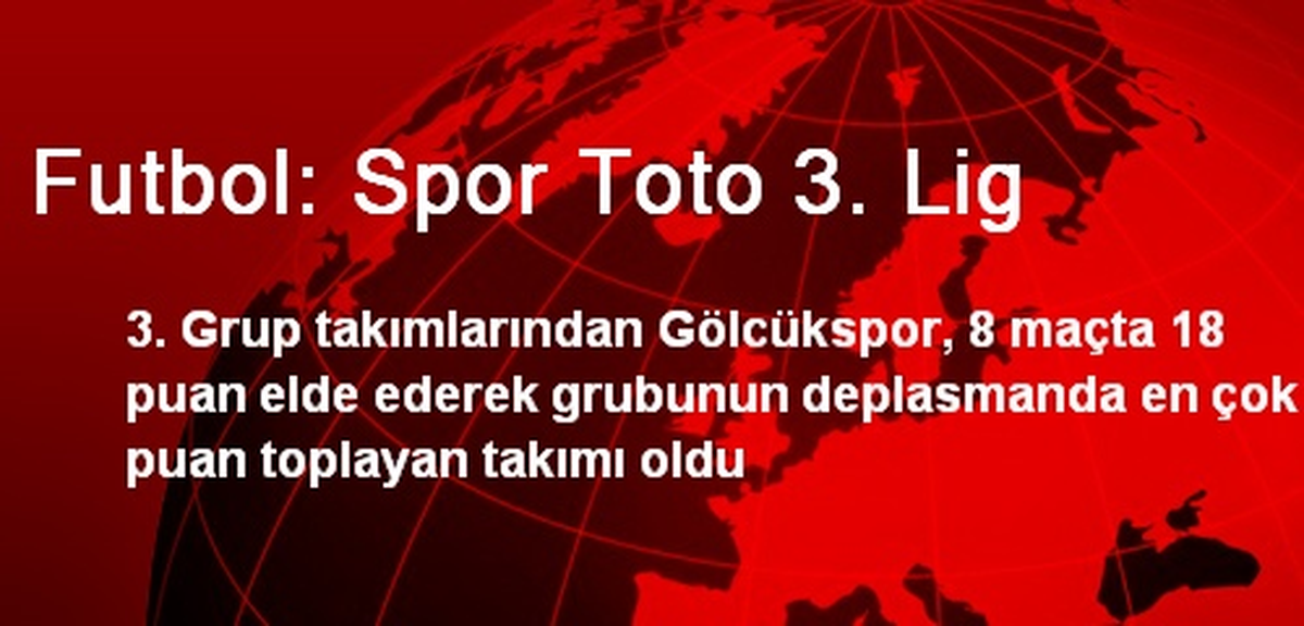 Futbol: Spor Toto 3. Lig