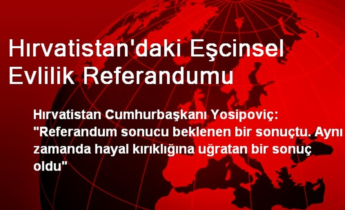 Hırvatistan\'daki Eşcinsel Evlilik Referandumu