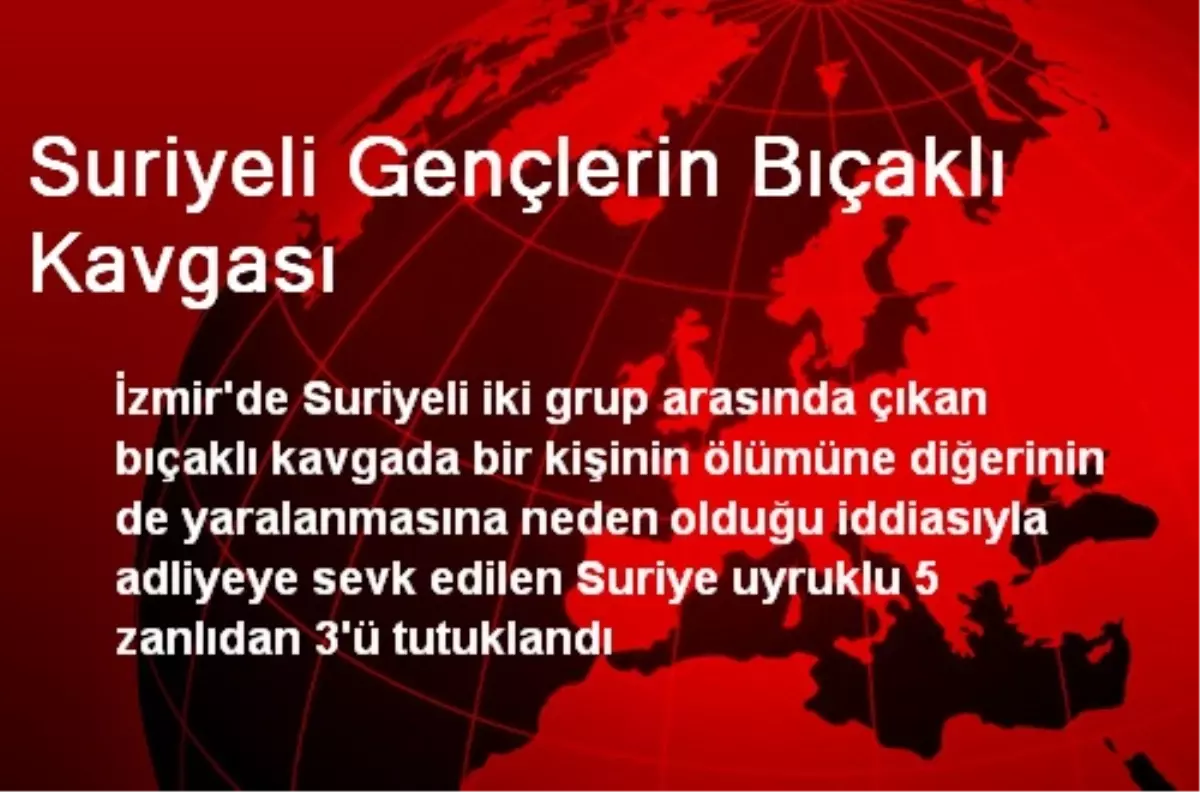 Suriyeli Gençlerin Bıçaklı Kavgası