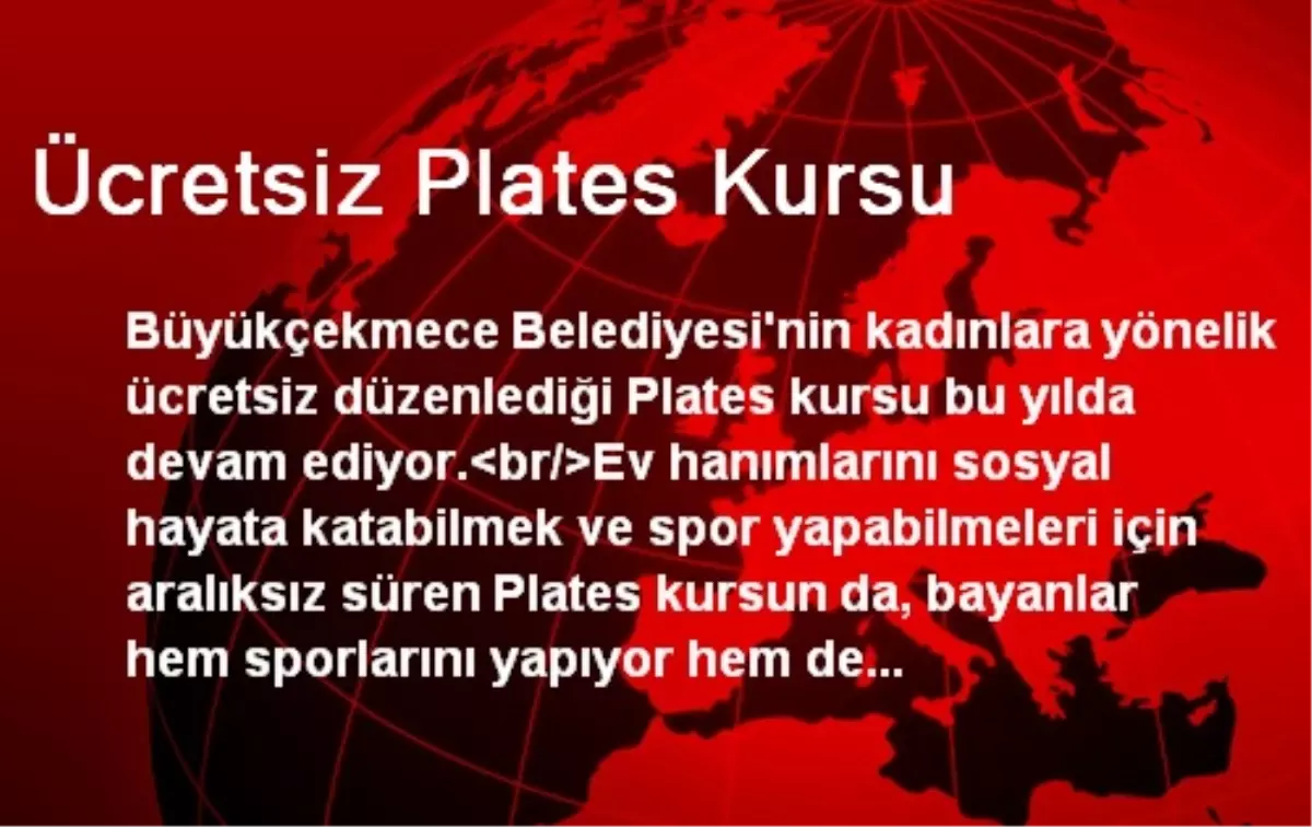 Ücretsiz Plates Kursu