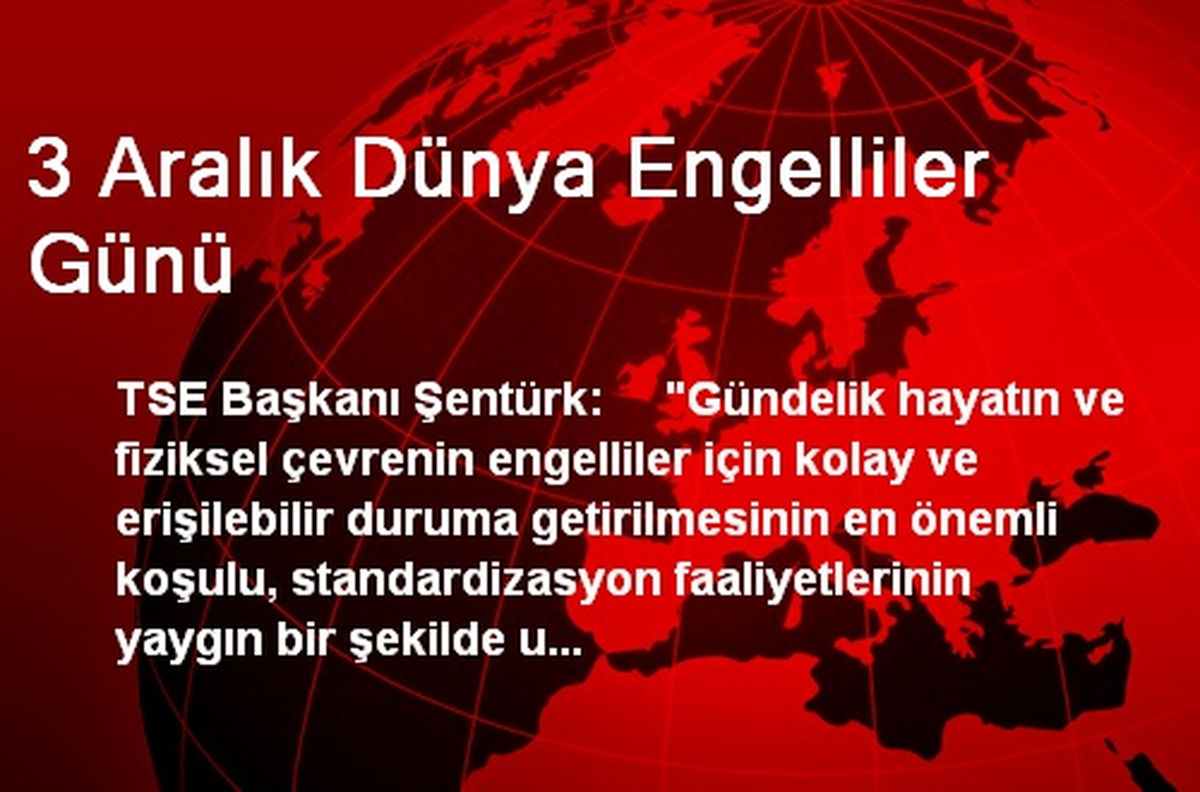 3 Aralık Dünya Engelliler Günü