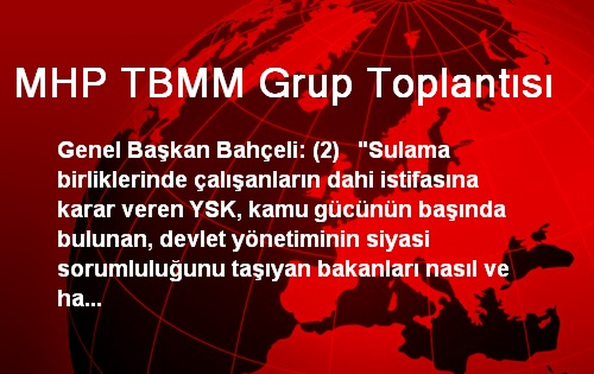 MHP TBMM Grup Toplantısı