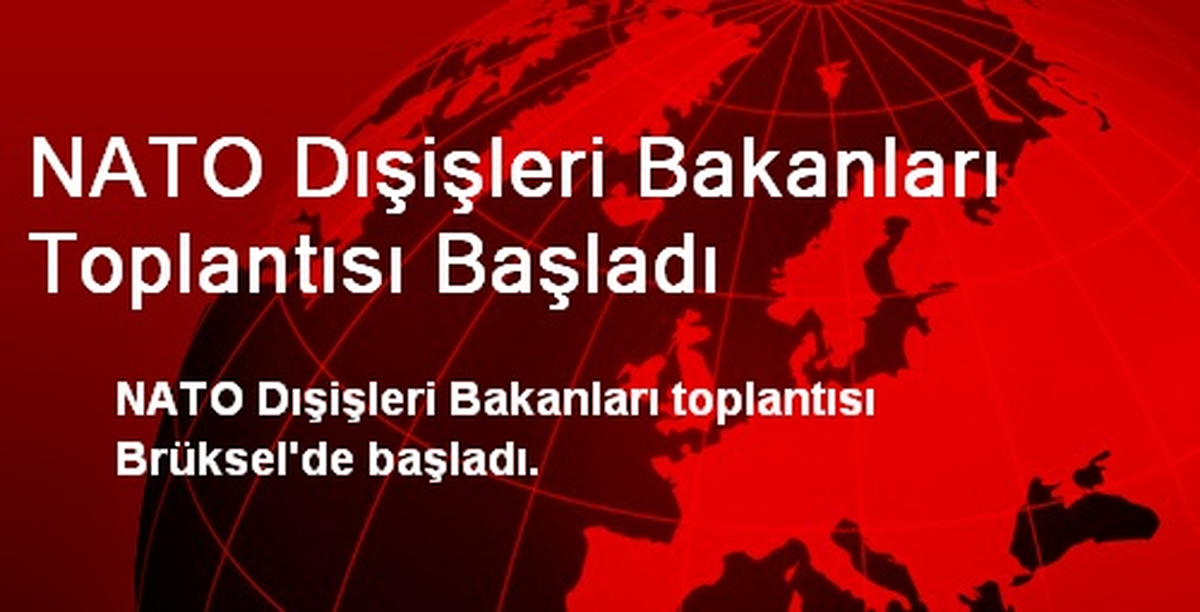 NATO Dışişleri Bakanları Toplantısı Başladı