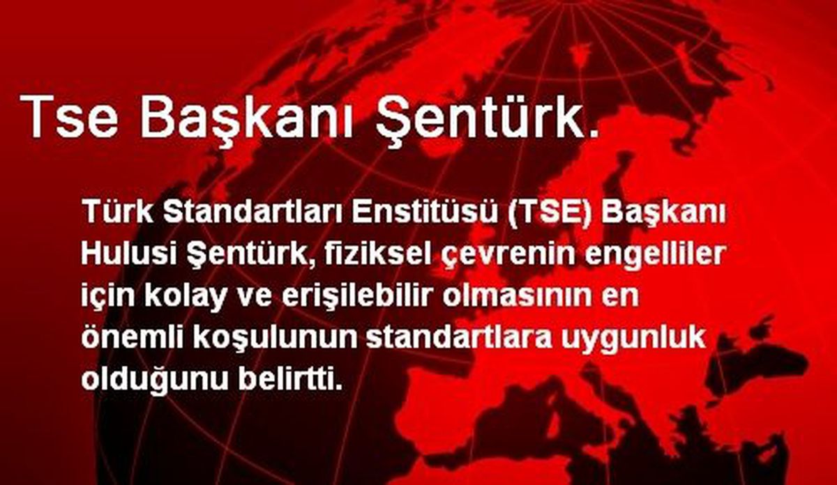 Tse Başkanı Şentürk.