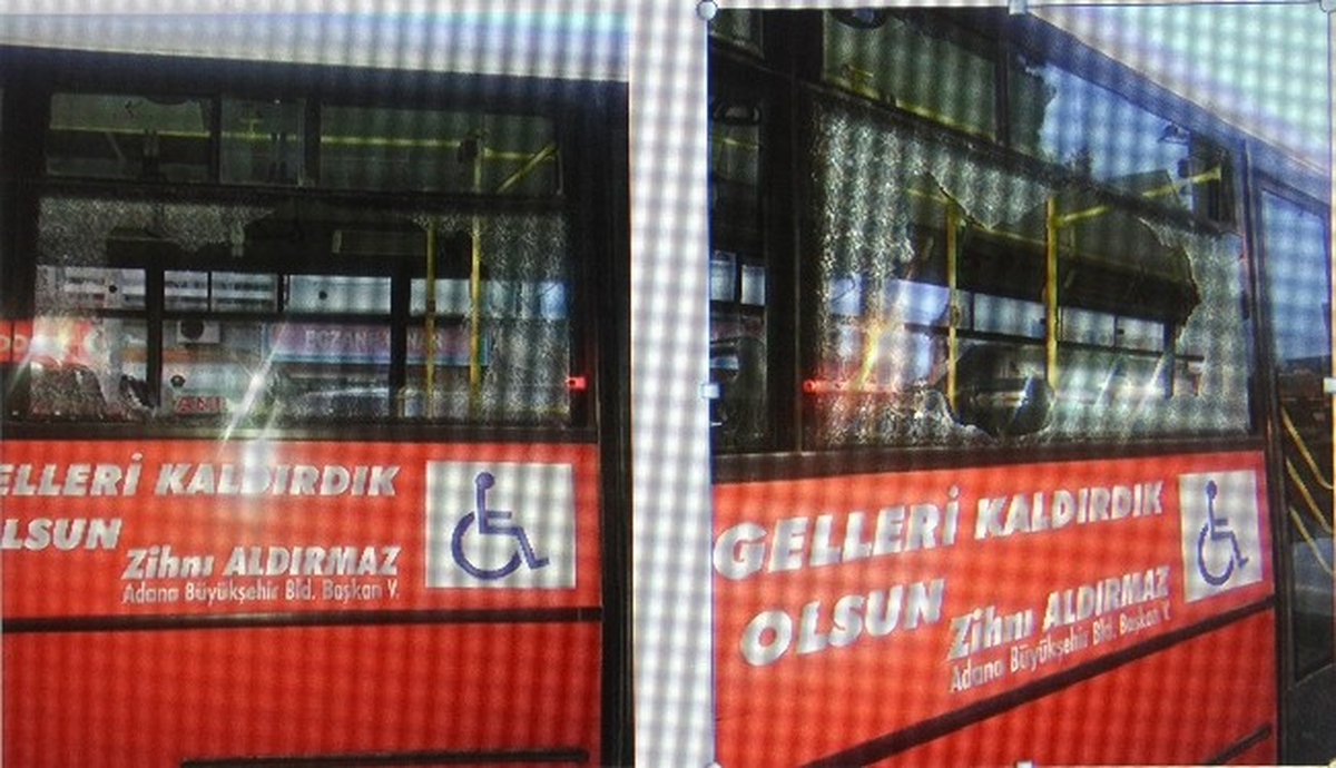 PKK Yandaşları Engelli Otobüsüne Bile Saldırdı