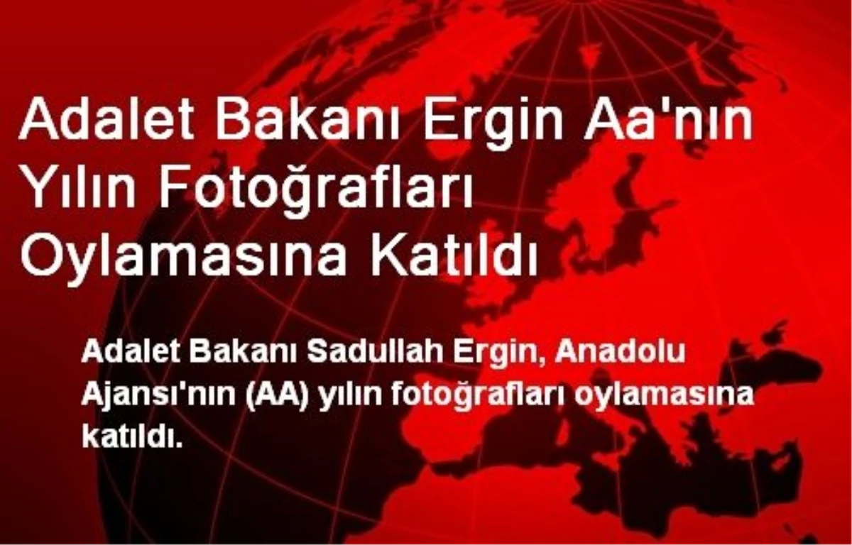Adalet Bakanı Ergin Aa\'nın Yılın Fotoğrafları Oylamasına Katıldı