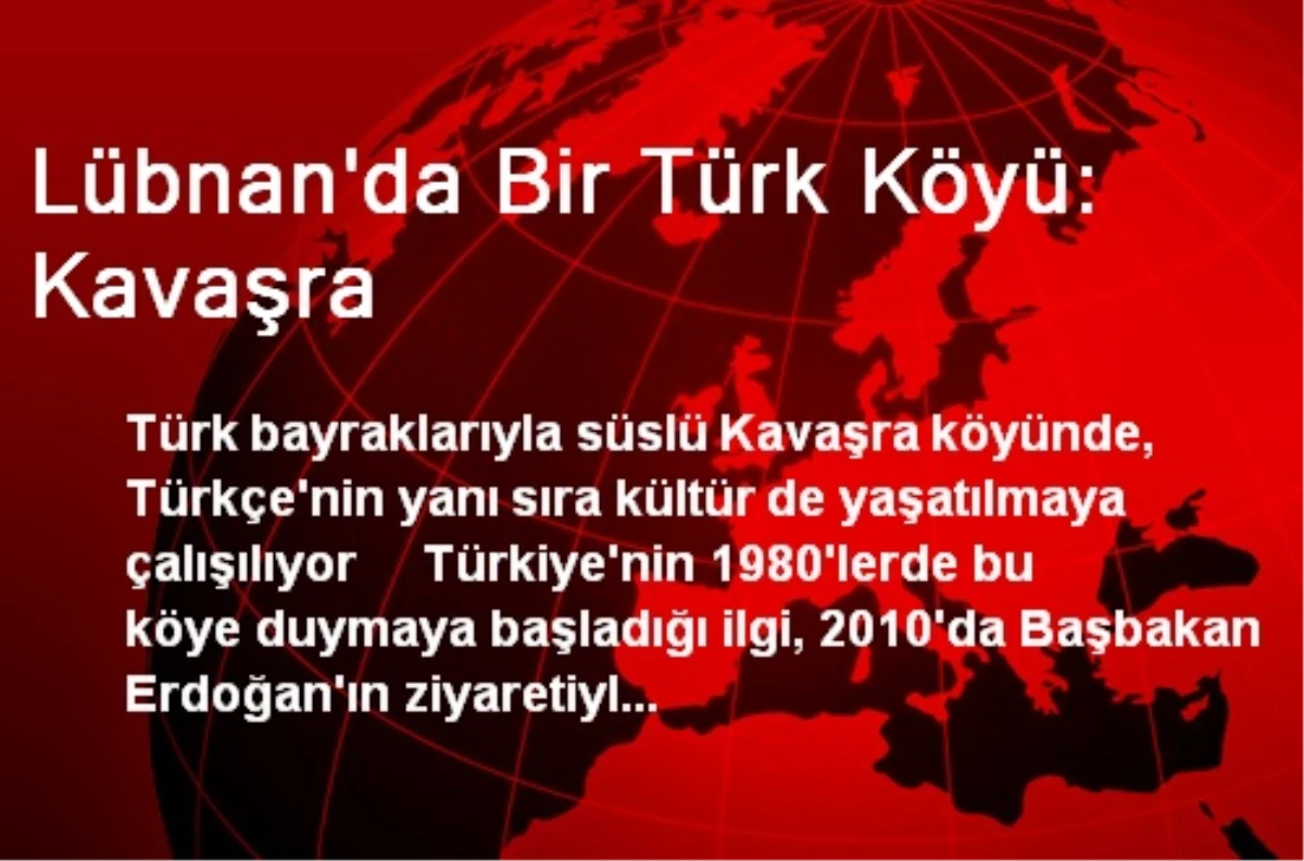 Lübnan\'da Bir Türk Köyü: Kavaşra