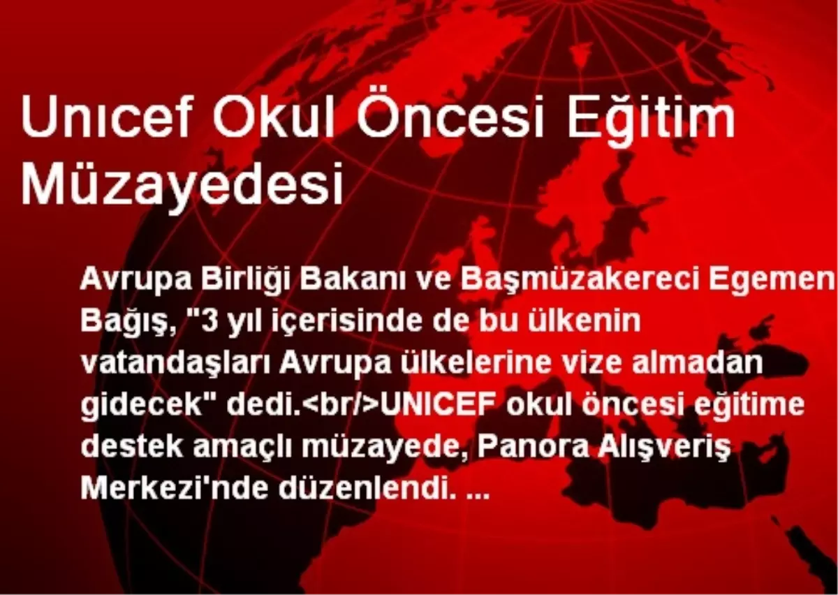 UNICEF Okul Öncesi Eğitim Müzayedesi